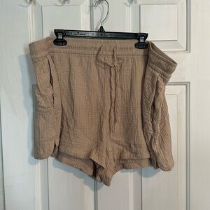 H&M Tan Linen Shorts size XXL